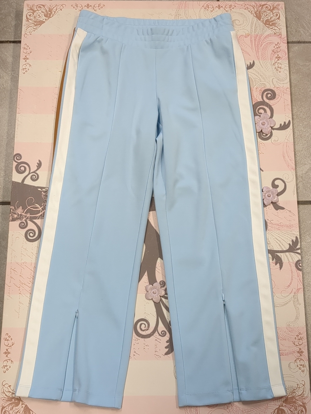 wild fable Light Blue Track Pants with Side Stripes